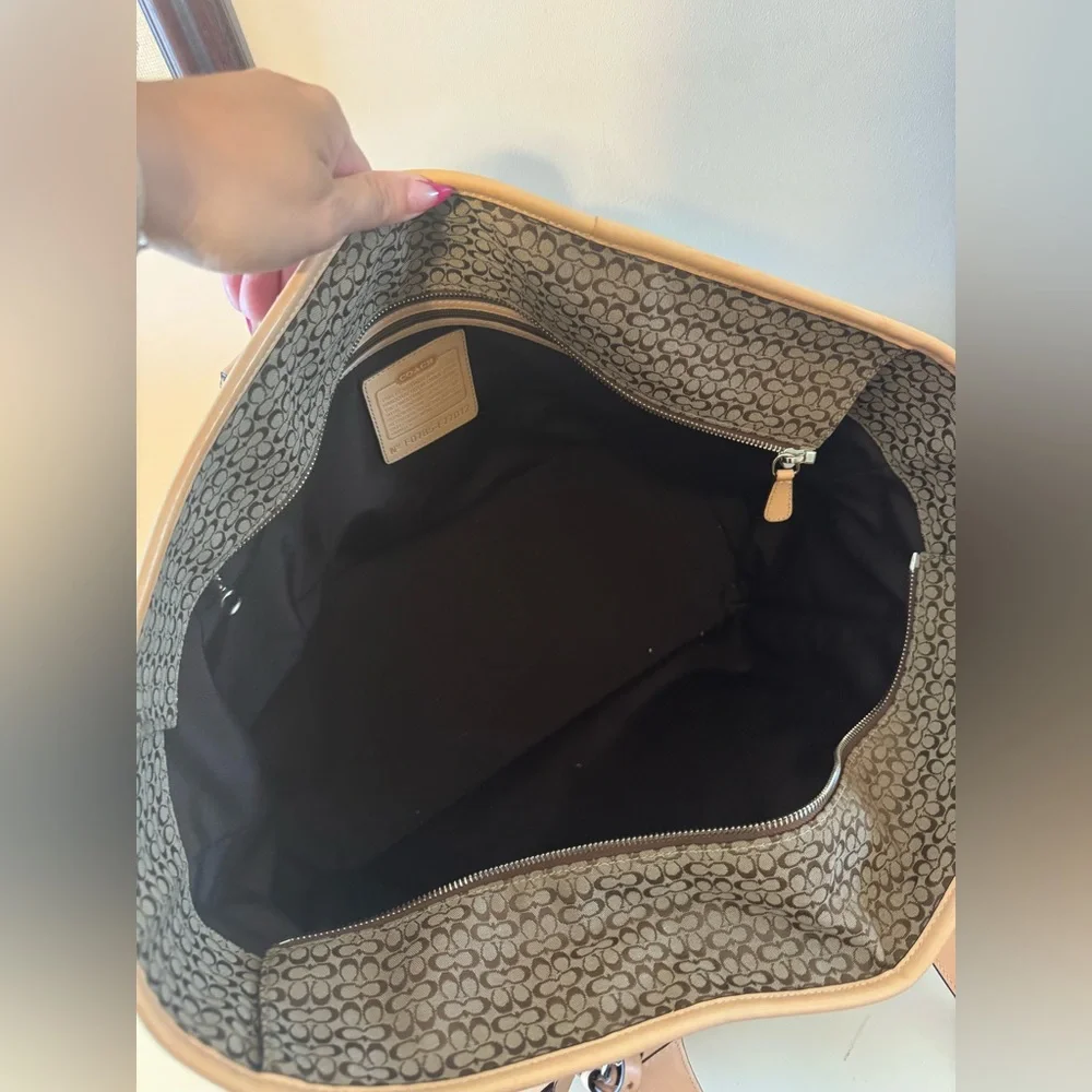 COACH Mini Signature Large Travel Tote - Picture 4 of 6